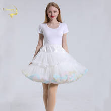 50CM Long Rockabilly Dance Petticoat Skirt Tutu Short Women Tulle Crinoline Vintage Wedding Bridal Petticoat for Wedding Dresses 2024 - buy cheap