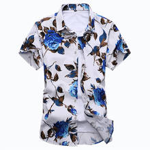 Mens Hawaiian Shirt Male Casual Camisa Masculina Printed Beach Shirts Short Sleeve Brand Clothing 2024 - buy cheap