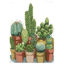 5d Diy-mosaico de diamantes de imitación con diseño de Cactus, bordado de punto de cruz, arte de costura, FC632 2024 - compra barato