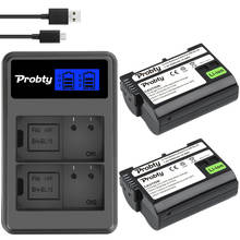 2Pcs Probty EN-EL15 ENEL15 EL15 Battery + LCD USB Dual Charger for Nikon 1 V1 D500 D600 D610 D750 D800 D810 D810A D7000 D7100 2024 - buy cheap