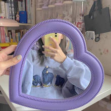 INS Love Makeup Mirror Desktop Vanity Mirror Wall Mounted Dual-Use Makeup Mirror Wall Decoration Christmas Heart-Shaped Mirror 2024 - buy cheap