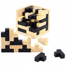 1 Набор 3D деревянная головоломка магический куб дети Блокировка куб игра Монтессори игрушки Дети Обучающие Игрушки для раннего развития 2024 - купить недорого