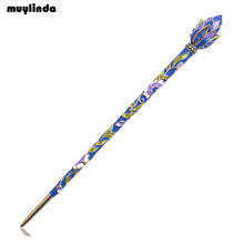 muylinda Chinese Style Lotus Flower Enamel Hair Pin Stick Accessories Women Costume Classic Metal Hair Clip Jewelry 2024 - buy cheap