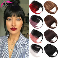 Buqi имитация челок, накладная бахрома, зажим, челка, черный, коричневый, блонд, для взрослых женщин, аксессуары для волос 2024 - купить недорого