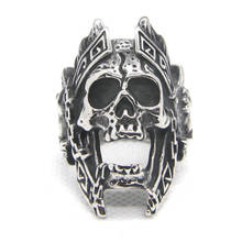 1pc Support Dropship Demon Skull Ring 316L Stainless Steel Jewelry Punk Skull Men Boys Ring 2024 - buy cheap
