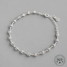 LouLeur-pulsera de cadena de Plata de Ley 925 para mujer, brazalete de fiesta ajustable, estilo escarchado, joyería fina 2024 - compra barato
