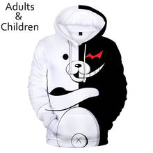 Hot Anime monokuma Hoodies Men Women Winter pullovers New Autumn Kids Hooded Sweatshirts Fashion monokuma boys girls 3D Hoodies 2024 - buy cheap