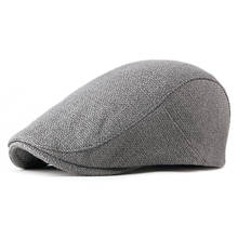 Sombrero de cáñamo de algodón para mujer, boina de cáñamo Simple, gorra de ocio británica, sombrero de conductor de tendencia para hombres jóvenes, novedad de primavera y verano de 2021 2024 - compra barato