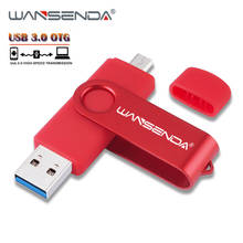 WANSENDA OTG USB Flash Drive 2 in 1 USB3.0 & Android Micro USB Pen Drive 16GB 32GB 64GB 128GB 256GB Pendrive for Android/PC 2024 - buy cheap