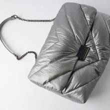 Bolso cuadrado pequeño de algodón para mujer, Bolsa de hombro con cadena, de diseñador, cruzado, de algodón, invierno, 2020 2024 - compra barato