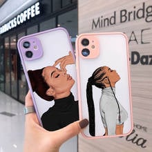 JAMULAR Afro Black Girl Magic Melanin Poppin Phone Case For iPhone 13 11 Pro 12 XS MAX 7 XR X SE20 8Plus Hard Cover Matte Bag 2024 - buy cheap