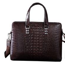 Ourui, новинка, настоящий крокодил, мужской портфель, черный, на одно плечо, мужские сумки, мужская сумка 2024 - купить недорого