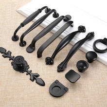 Furniture door handles and knobs Cabinet Drawer pull Simple black Handles kitchen bedroom 2024 - buy cheap