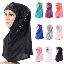 Hiyab de encaje islámico para mujer, bufanda de flor, hiyab, hiyab, cabeza de Amira, gorros, capó de hueso, cubierta completa, Musulmán monopieza de Ramadán 2024 - compra barato