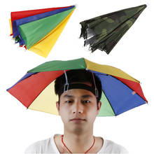 Fishing Cap Outdoor Sport 55cm Umbrella Hat Hiking Beach Camping Headwear Portable Head Hats Camouflage Foldable Sunscreen Shade 2024 - buy cheap
