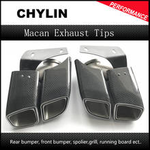 High Quality Carbon Fiber Tail Exhaust Tips Muffler Pipe For Porsche Macan 2014-2017 Macan 2024 - buy cheap