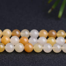 Collar redondo liso de 38cm para mujer, pulsera de alta calidad con piedra Jades de Color blanco, amarillo Natural, 4/6/8/10mm, wk129 2024 - compra barato