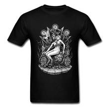 Fitted Slim Fit Men T-shirts O Neck Short Sleeve 100% Cotton Skull Pin Up Girls Geek T Shirt For Adult Sex Short Sleeve Gothic 2024 - buy cheap