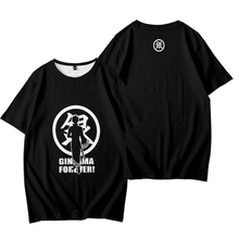 GINTAMA Sakata Gintoki Kagura Printing Black Casual T-Shirts Tee T Shirt 2024 - buy cheap