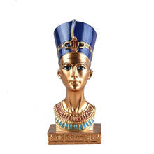 Estatua de resina decorativa de cabeza de reina de Egipto africano para decoración del hogar, estatuilla de regalo creativo del oeste europeo, escultura de decoración del hogar 2024 - compra barato