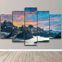 5 Piece Canvas Mountain Landscape Art Print HD poster Paintings Living Room Bedroom Home Decor Pictures Framework Modular Modern 2024 - buy cheap