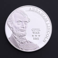 US Abraham Civil War 1861 Souvenir Coins Silver Plated Coin Collection souvenir gifts 2024 - buy cheap