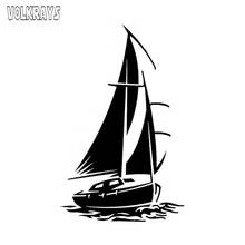 Volkrays Funny Car Sticker Yacht Boat Ship Sea Ocean Waves Accessories Reflective Waterproof High Quality Vinyl Decal,15cm*9cm 2024 - buy cheap