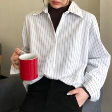 Women Striped Shirt Long Sleeve 2020 Spring Summer New Fashion Casual Loose Shirts Female Streetwear Blouse Tops Oversize 2024 - buy cheap