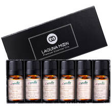 Lagunamoon Pure Essential Oils 10ML 6pcs Gift Set Eucalyptus Lavender Lemongrass Orange Tea Tree Oil Humidifier Aromatherapy 2024 - buy cheap
