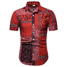 Camisa Vintage ajustada para Hombre, ropa Hawaiana de manga corta, de algodón y lino, 5XL, 2022 2024 - compra barato