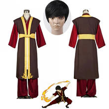 Avatar, fantasia e peruca de cosplay de o último airbender prince, zuko, traje de anime personalizado, uniforme feminino de halloween, trajes de fantasia 2024 - compre barato