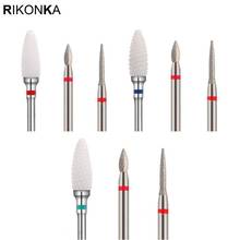 RIKONKA 3PCS Ceramic Milling Cutters For Manicure Nail Drill Bits Diamond Manicure Cutter For Gel Nail Polish Remover Tools 2024 - buy cheap