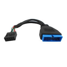 USB 3.0 to USB 2.0 Front Adapter Cable 9Pin Female to 20Pin Male Wire for PC Chassis Black 16cm 2024 - buy cheap