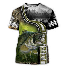 Camiseta masculina de manga curta, camiseta da moda para homens, com estampa amor de pesca, 3d, de verão, streetwear, unissex 2024 - compre barato
