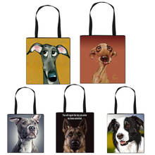 German Shepherd / Boston Terrier / Bulldog / Husky Dog Causal Totes Bag Women Handbag Ladies Shoulder Bags Canvas Shopping Bag 2024 - buy cheap