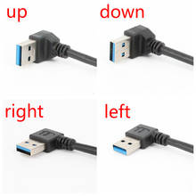 Адаптер «Папа-мама» шнур USB кабели 20 см USB 3,0 правый/левый/вверх/вниз угол 90 градусов удлинитель 2024 - купить недорого