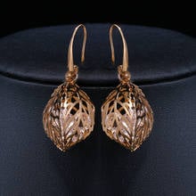 Be8 New Trendy Women Ladies Gold Color Hollowing Out Dangle Drop Earrings Mujer Brincos Jewelry AE16 2024 - buy cheap