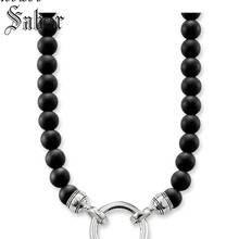 Necklace Black Obsidian Gift For Women & Men, Female Jewelry silver color Fashion Jewelry Wholesale thomas 2024 - buy cheap