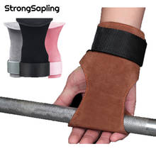 Leather Gymnastic Grips Anti-Skid Weight Lifting Gloves Gym Fitness Power Protector Dumbbell Workout Bodybuilding Wrist Support 2024 - buy cheap