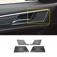 For Teramont Atlas 2017-2021 Stainless steel Car Interior Audio Speaker Sound Cover Trim Frame Car Sticker Auto Accessories 4pcs 2024 - buy cheap