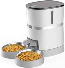 Alimentador automático para gatos y perros pequeños, dispensador de comida con divisor bidireccional y cuencos dobles, 6 comidas con Control de porciones 2024 - compra barato