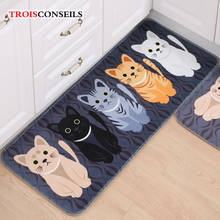 Kawaii Home Floor Mats Animal Cat Printed Bathroom Kitchen Carpet Doormats Cat Floor Rug for Living Room Anti-Slip Tapis 2024 - buy cheap