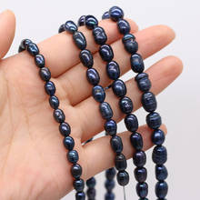High Quality 100% AA Natural Freshwater Pearl Rice Shape Black Beads for Jewelry Making Bracelet Necklace Accessories Gift 2024 - buy cheap