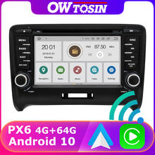 PX6 4+64G Android 10 Car DVD Media Radio GPS Wireless Carplay For AUDI TT MK2 2006-2014 Bluetooth 5.0 Auto Stereo TDA7850 5*USB 2024 - buy cheap