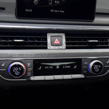 Acessórios do carro estilo diamante centro luz de advertência botão quadro capa guarnição para audi a5 2018 & a4 b9 2017-2018 2024 - compre barato