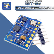 GY-87 10DOF Module MPU6050 HMC5883L BMP180 GY87 Sensor Module 3V-5V GY87 For Arduino Power High Accurancy 2024 - buy cheap