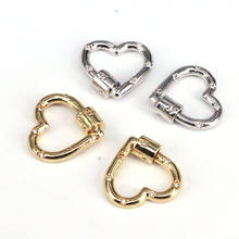 New 5Pcs, Pave CZ star/heart/oval screw clasp, carabiner clasp, carabiner jewelry 2024 - buy cheap