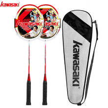 Kawasaki-raquete para badminton, 1 par de raquetes de liga de alumínio, com cordas para entretenimento ao ar livre, até 0158 2024 - compre barato
