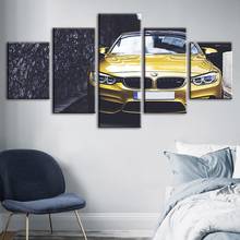 Pintura de carro em tela de decoração de casa impressão hd arte de parede pôster moderno para sala de estar quadros quadro de imagem modular 2024 - compre barato