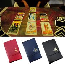 Estojo de armazenamento para cartas de tarots, portátil, coleção de couro duplo, jogo de mesa de pôquer 2024 - compre barato